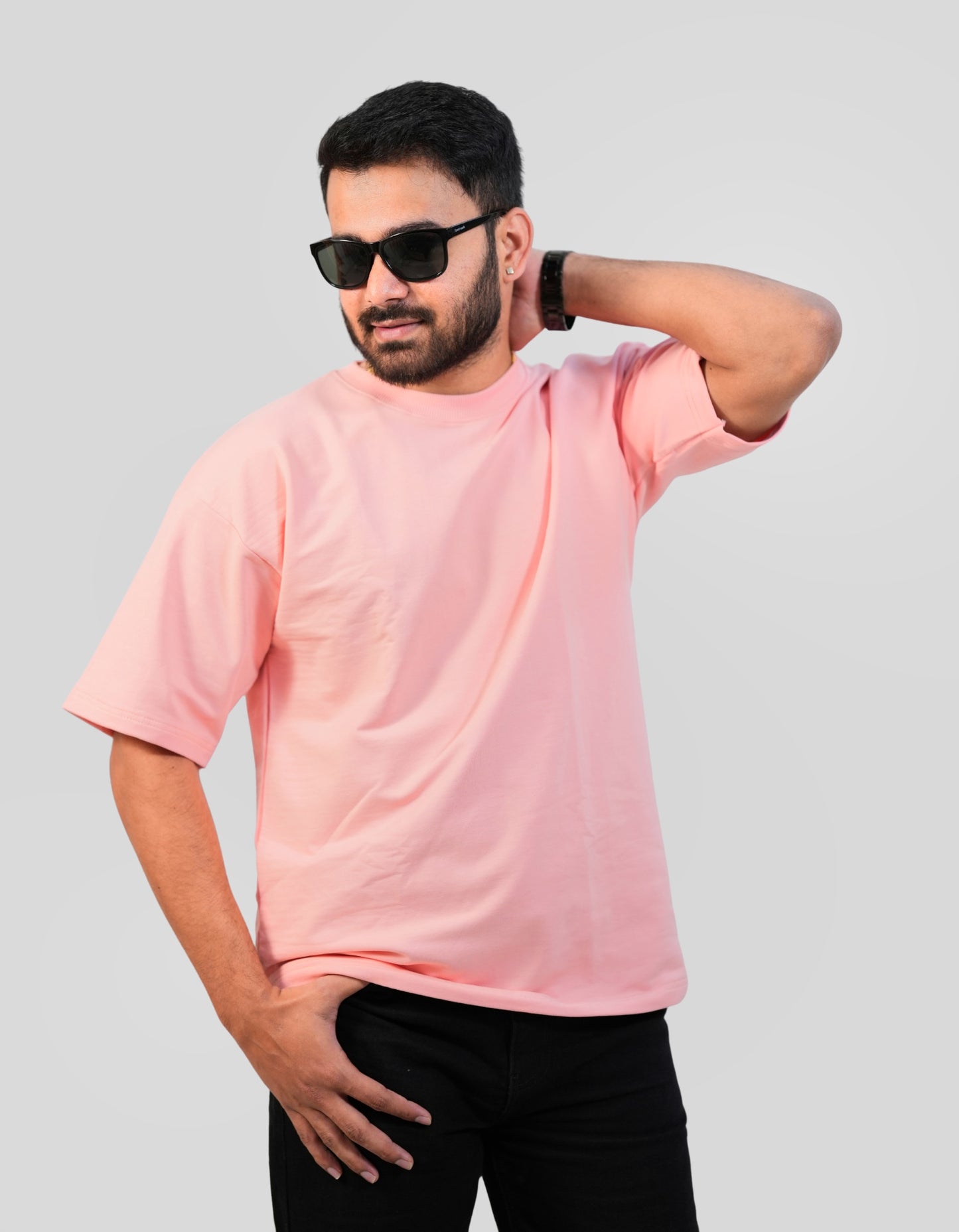Blush Wave Oversized T-Shirt | 100 % Cotton | VIBON Originals