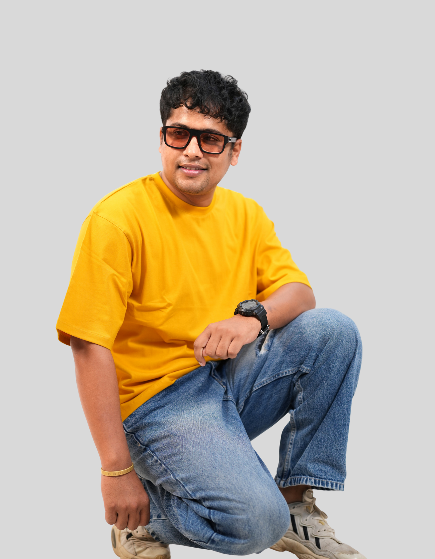 Yellow Oversized T-Shirt | 100% Cotton Streetwear Tee