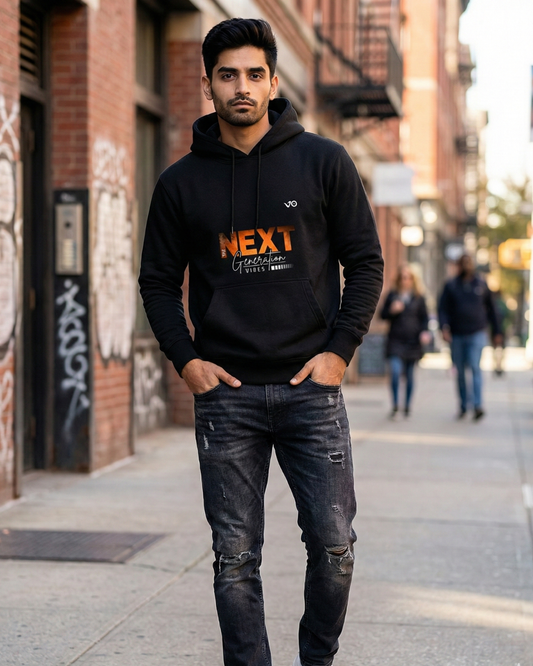 NEXT GEN 280 GSM Premium Hoodie – Black | VIBON Originals