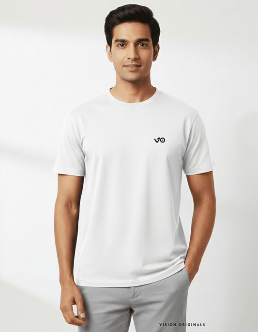 Believe Graphic Print T-Shirt for Men | White Cotton Motivation Tee - VIBON Originals