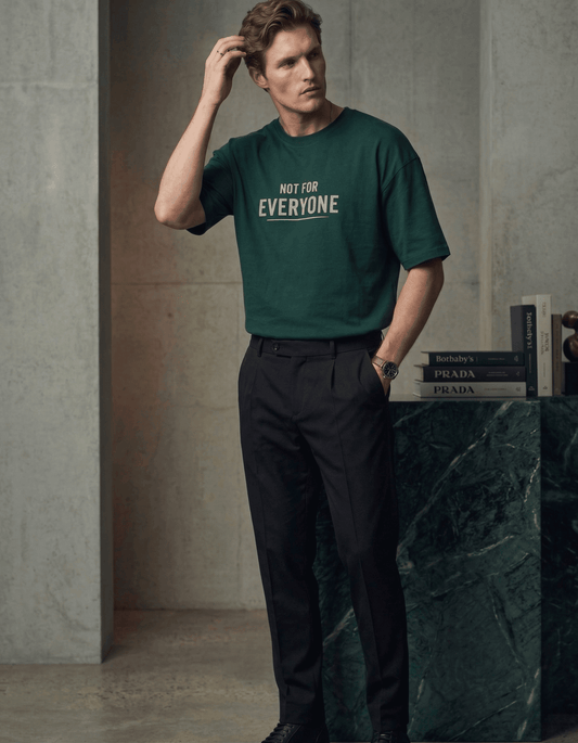 Bottle Green Oversized T-Shirt - VIBON Originals