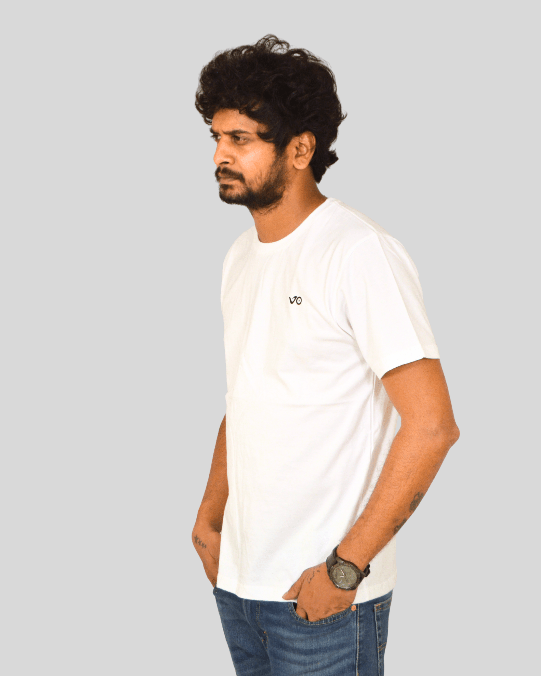 Classic White T-Shirt | 100% Cotton Minimal Streetwear Tee - VIBON Originals