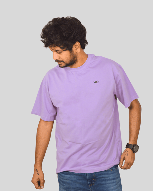 Lavender Oversized T-Shirt | 100% Cotton Minimal Streetwear Tee - VIBON Originals
