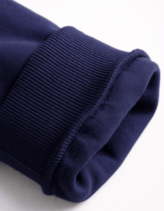 Men’s Navy Blue Cotton Sweatshirt – Soft, Breathable & Anti - Pilling - VIBON Originals