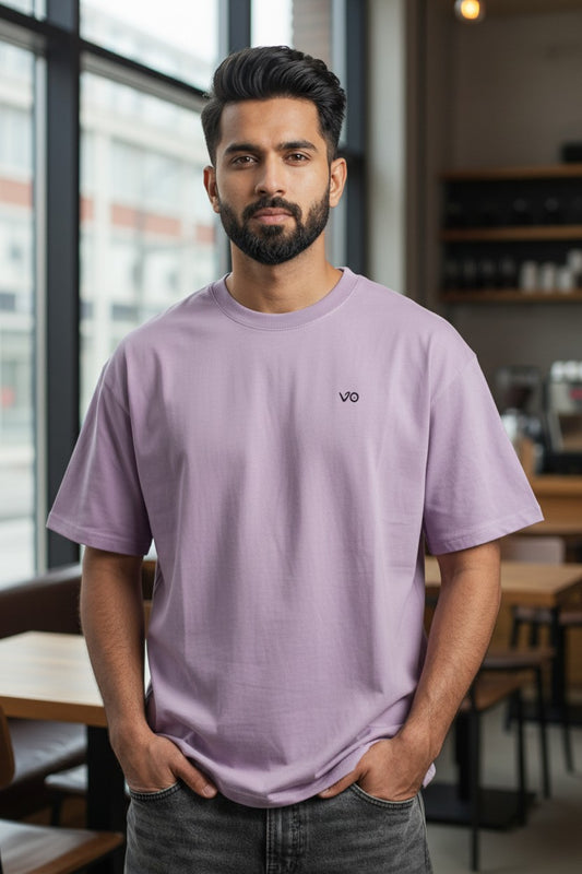 Lavender Oversized T-Shirt | 100% Cotton Heavyweight Streetwear Tee – VIBON Originals