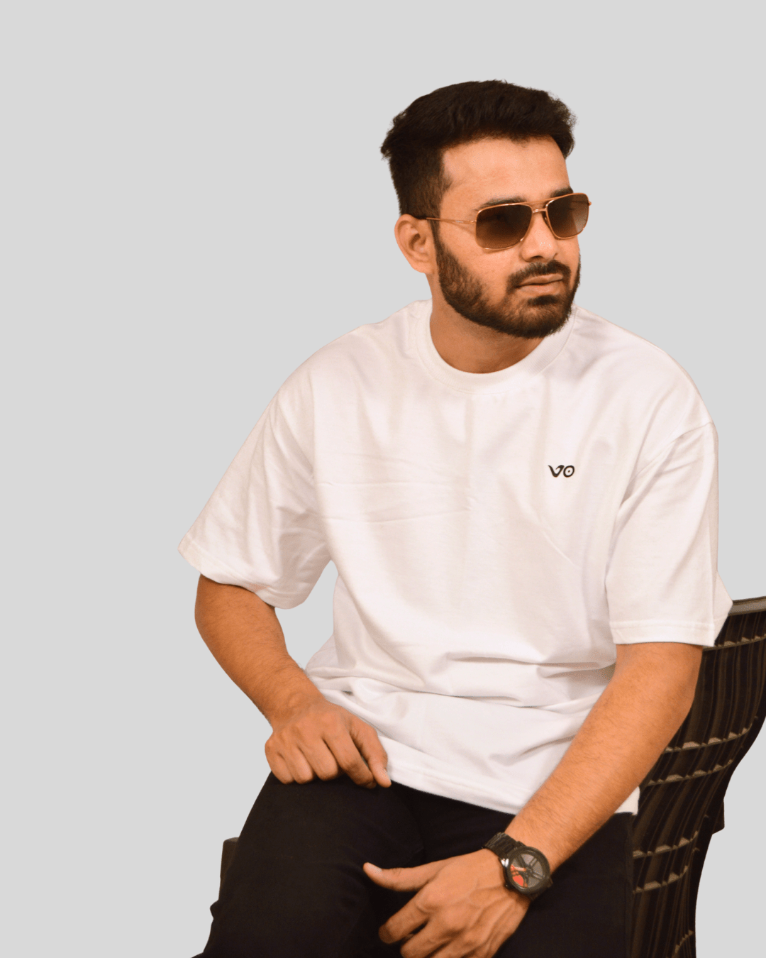 White Oversized T-Shirt | 100% Cotton Minimal Streetwear Tee - VIBON Originals