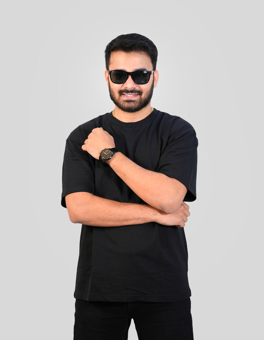 Midnight Aura Oversized T-Shirt | 100 % Cotton | VIBON Originals