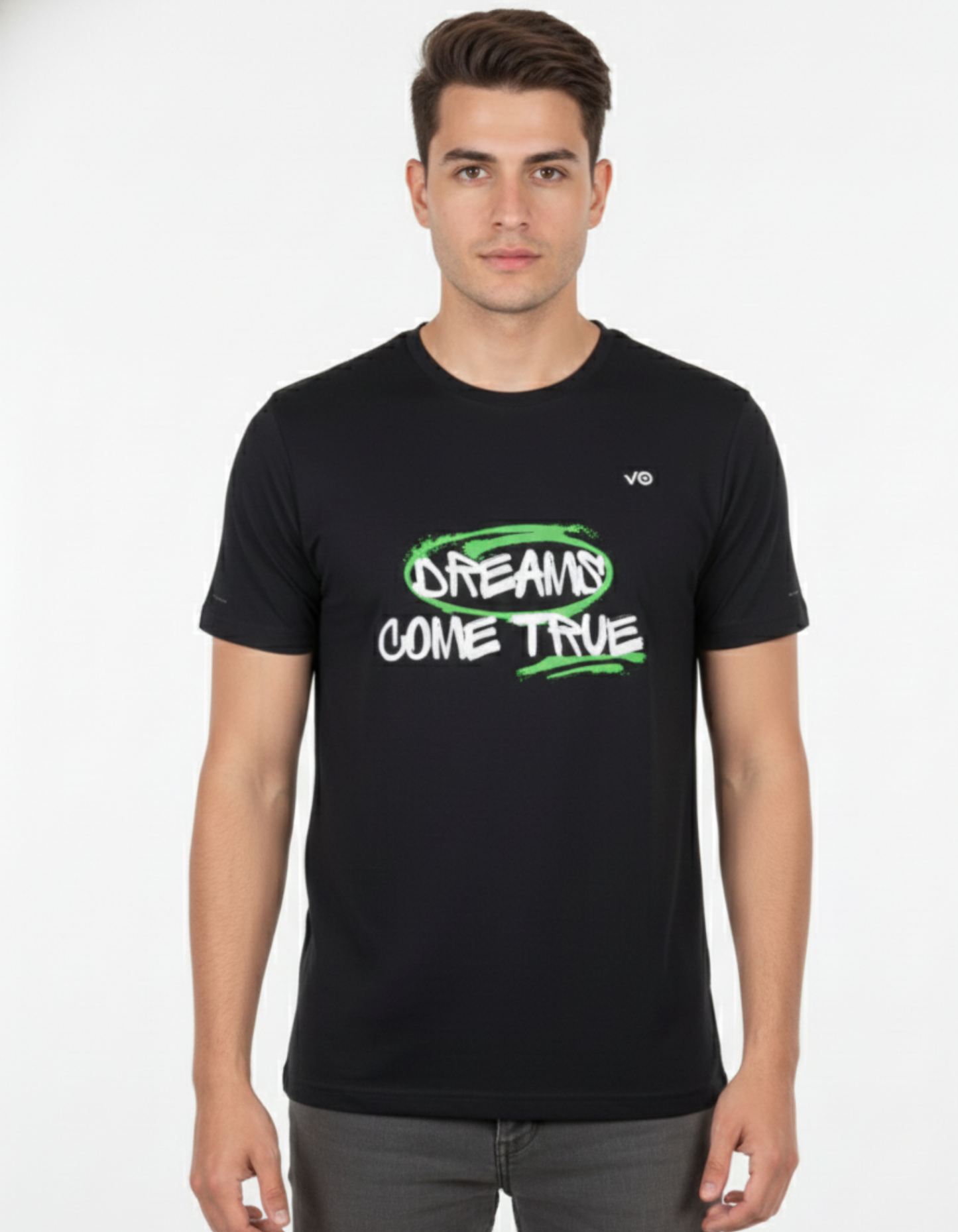 Dreams Come True Black Cotton T-Shirt