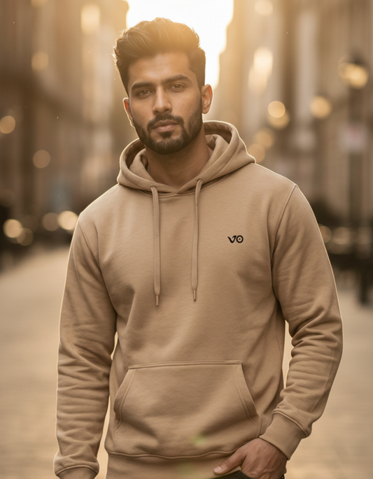 Men’s Café Cotton Hoodie – 100% Cotton, Anti-Pilling & Breathable