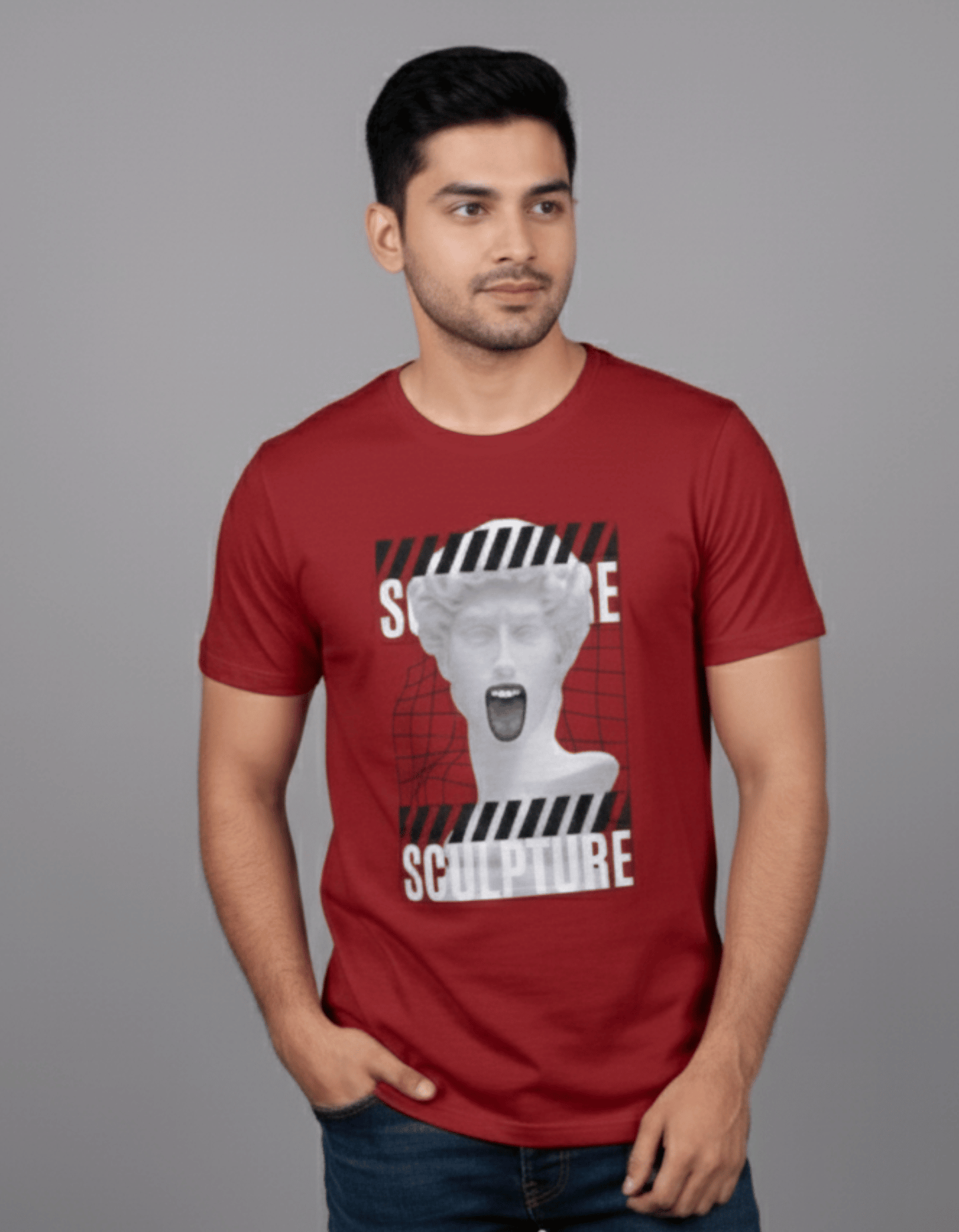 Sculpture Graphic T-Shirt for Men | Artistic Streetwear | 100% Cotton