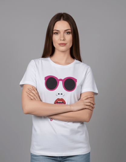 BeYOUtiful Women’s T-Shirt – 100% Cotton | Graphic Printed Tee in Lavender & White