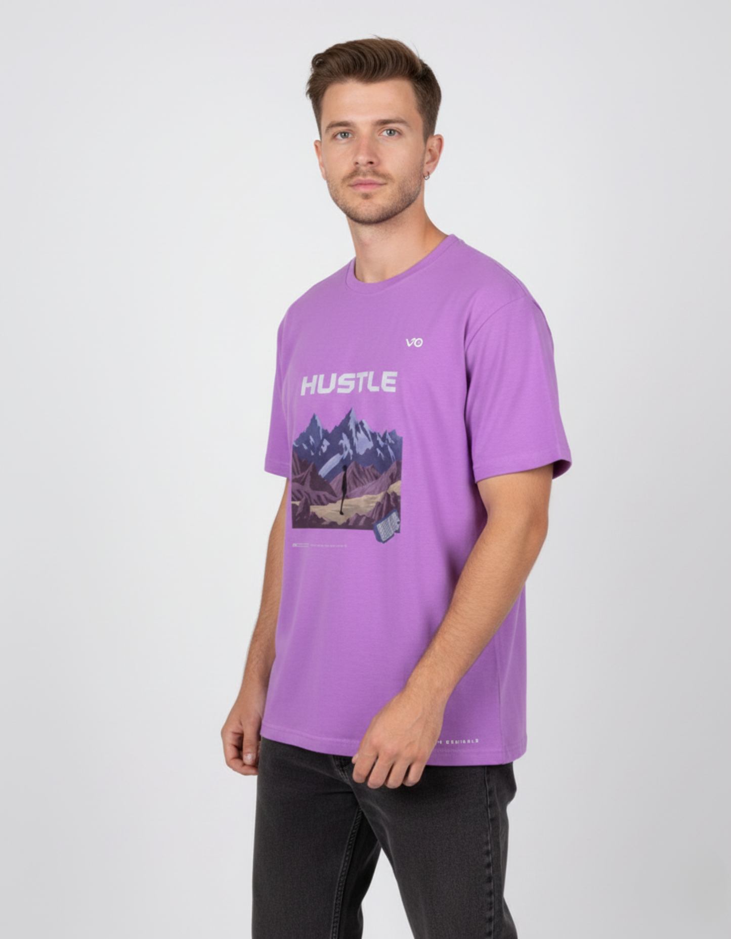 Hustle Oversized Cotton Tee – Lavender