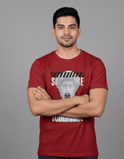 Sculpture Graphic T-Shirt for Men | Artistic Streetwear | 100% Cotton