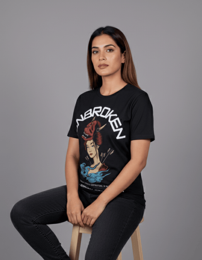 Unbroken Graphic T-Shirt for Women | Empowerment Streetwear | 100% Cotton