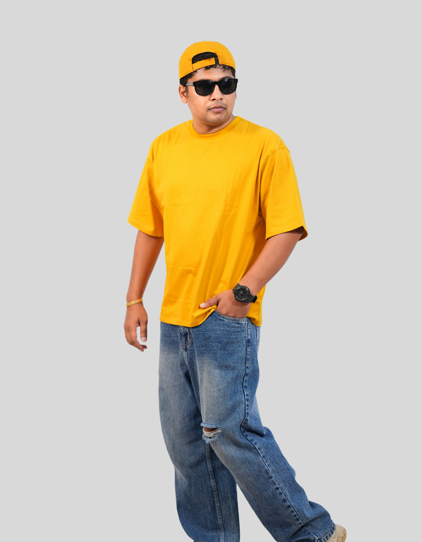 Yellow Oversized T-Shirt | 100% Cotton Streetwear Tee