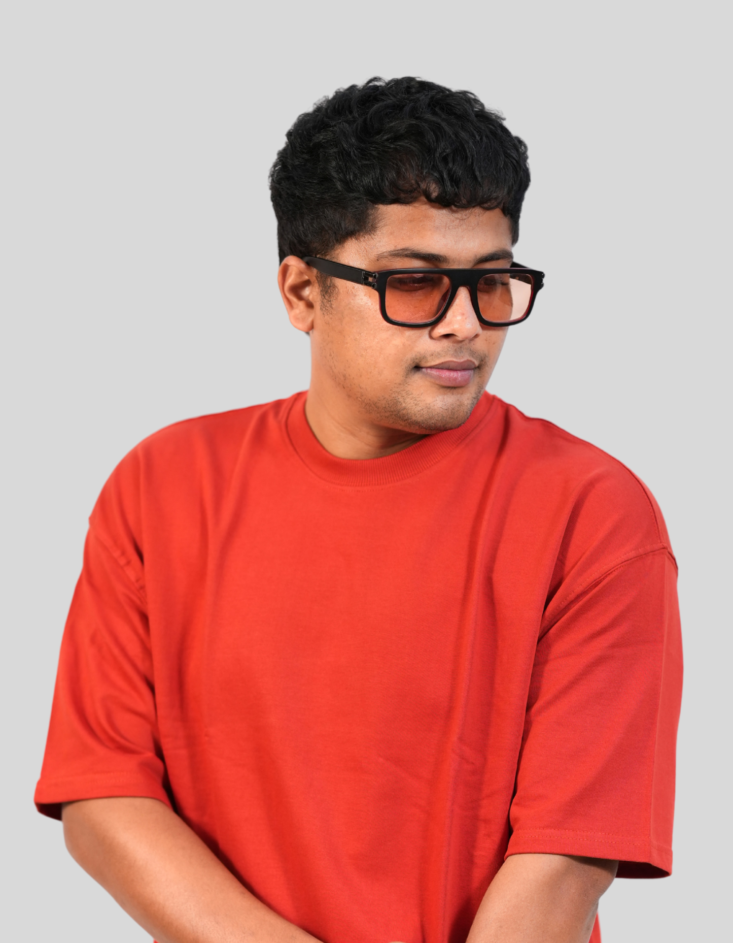 Crimson Flow Oversized T-Shirt | 100% Cotton | VIBON Originals