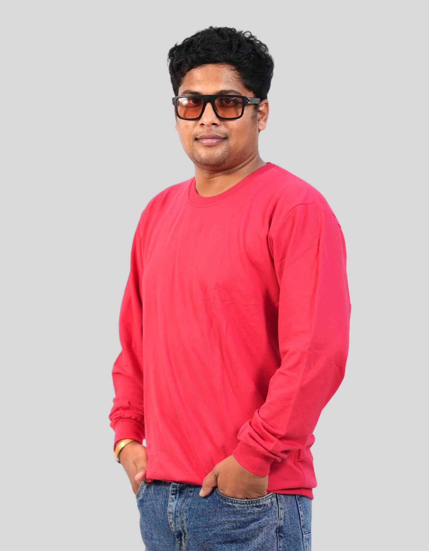 Scarlet Red Sweatshirt | 100% Cotton | VIBON Originals