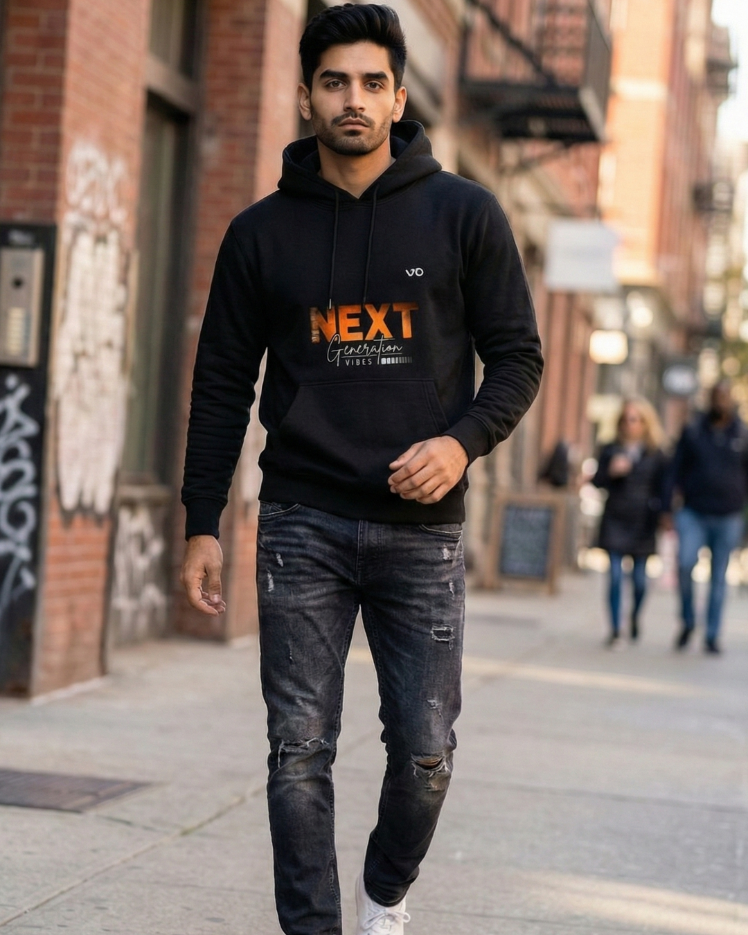 NEXT GEN 280 GSM Premium Hoodie – Black | VIBON Originals