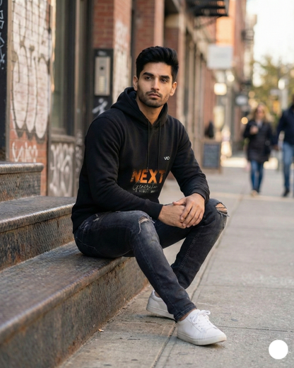 NEXT GEN 280 GSM Premium Hoodie – Black | VIBON Originals