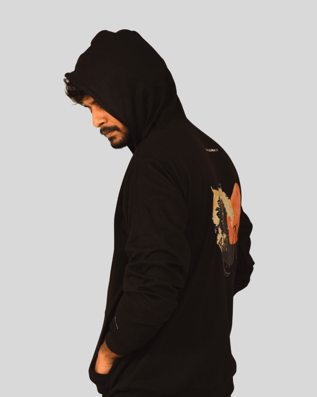 Abstract graphic printed hoodie - VIBON Originals