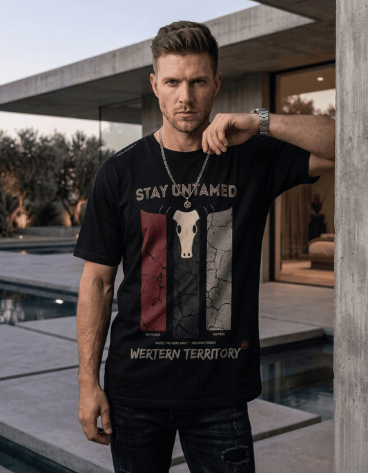 Black Oversized – Stay Untamed Graphic - VIBON Originals