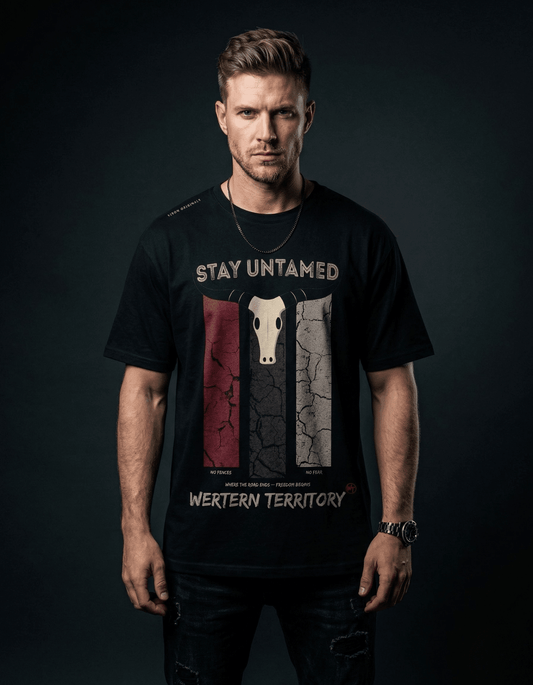 Black Oversized – Stay Untamed Graphic - VIBON Originals