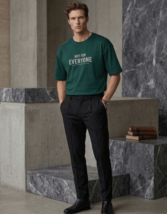 Bottle Green Oversized T-Shirt - VIBON Originals