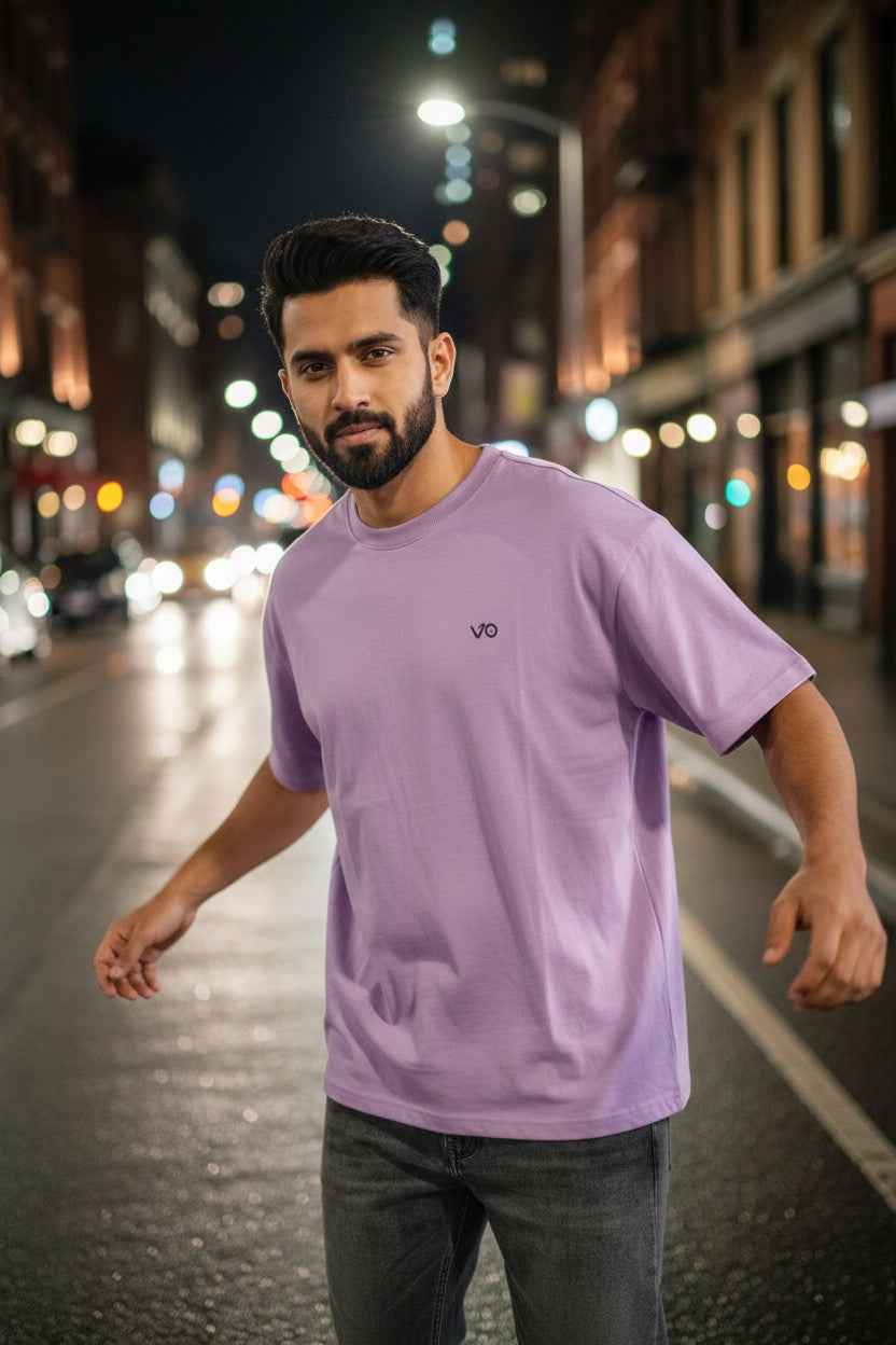 Lavender Oversized T-Shirt | 100% Cotton Heavyweight Streetwear Tee – VIBON Originals - VIBON Originals