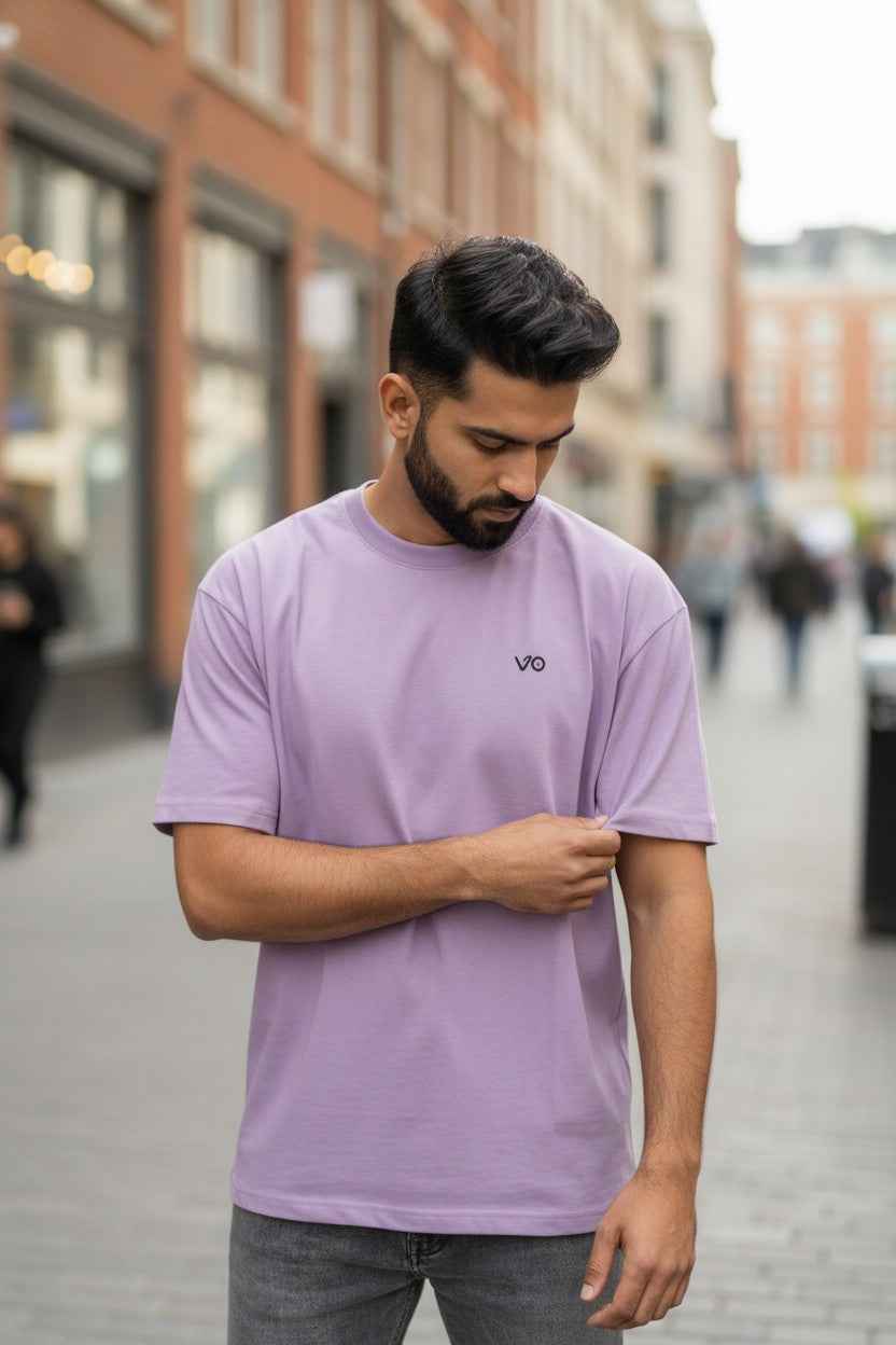 Lavender Oversized T-Shirt | 100% Cotton Heavyweight Streetwear Tee – VIBON Originals - VIBON Originals