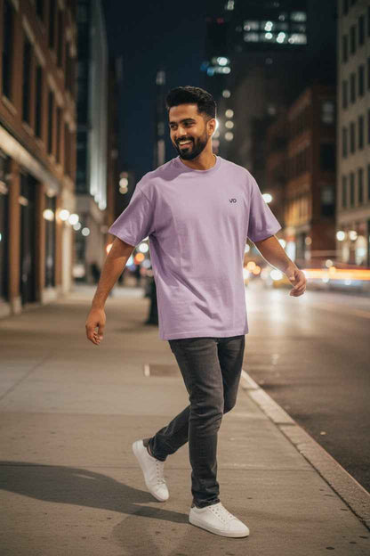 Lavender Oversized T-Shirt | 100% Cotton Heavyweight Streetwear Tee – VIBON Originals - VIBON Originals