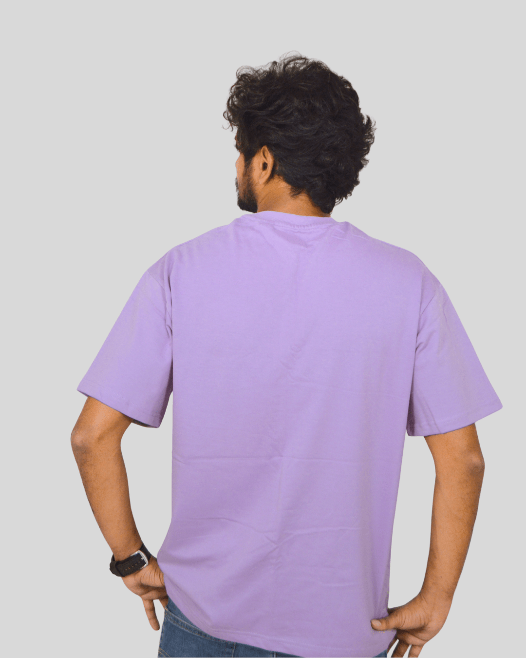 Lavender Oversized T-Shirt | 100% Cotton Minimal Streetwear Tee - VIBON Originals