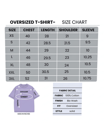 Lavender Oversized T-Shirt – NO HYPE Graphic - VIBON Originals