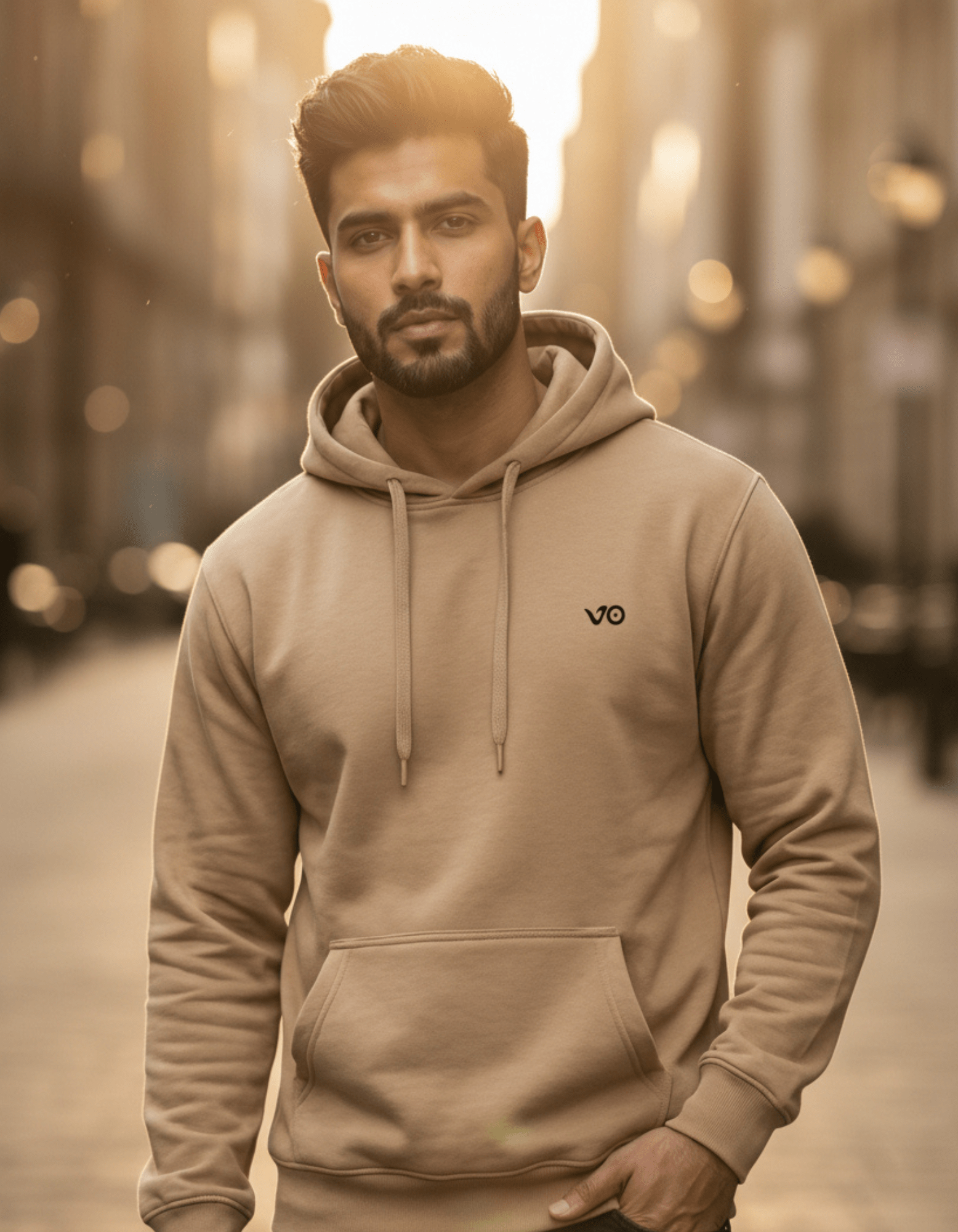 Men’s Café Cotton Hoodie – 100% Cotton, Anti - Pilling & Breathable - VIBON Originals