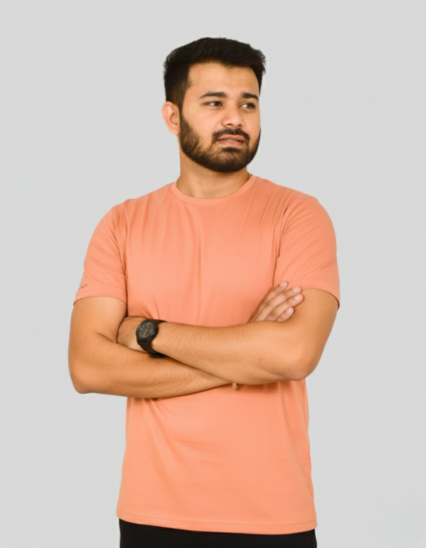 Salmon Pink Classic T-Shirt | 100% Cotton | VIBON Originals