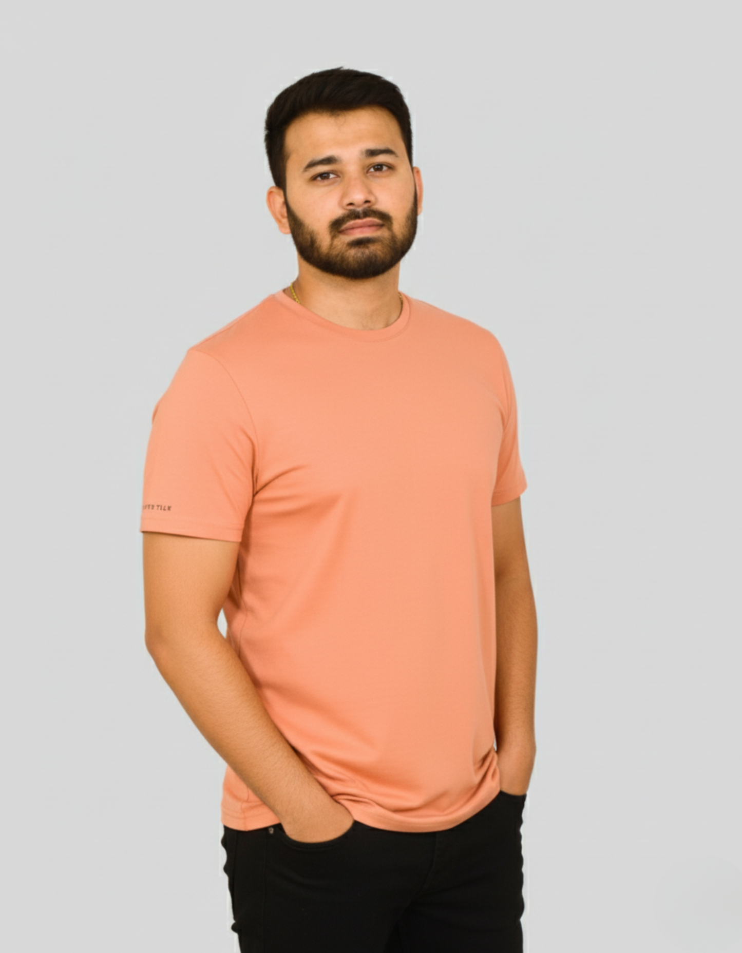 Salmon Pink Classic T-Shirt | 100% Cotton | VIBON Originals