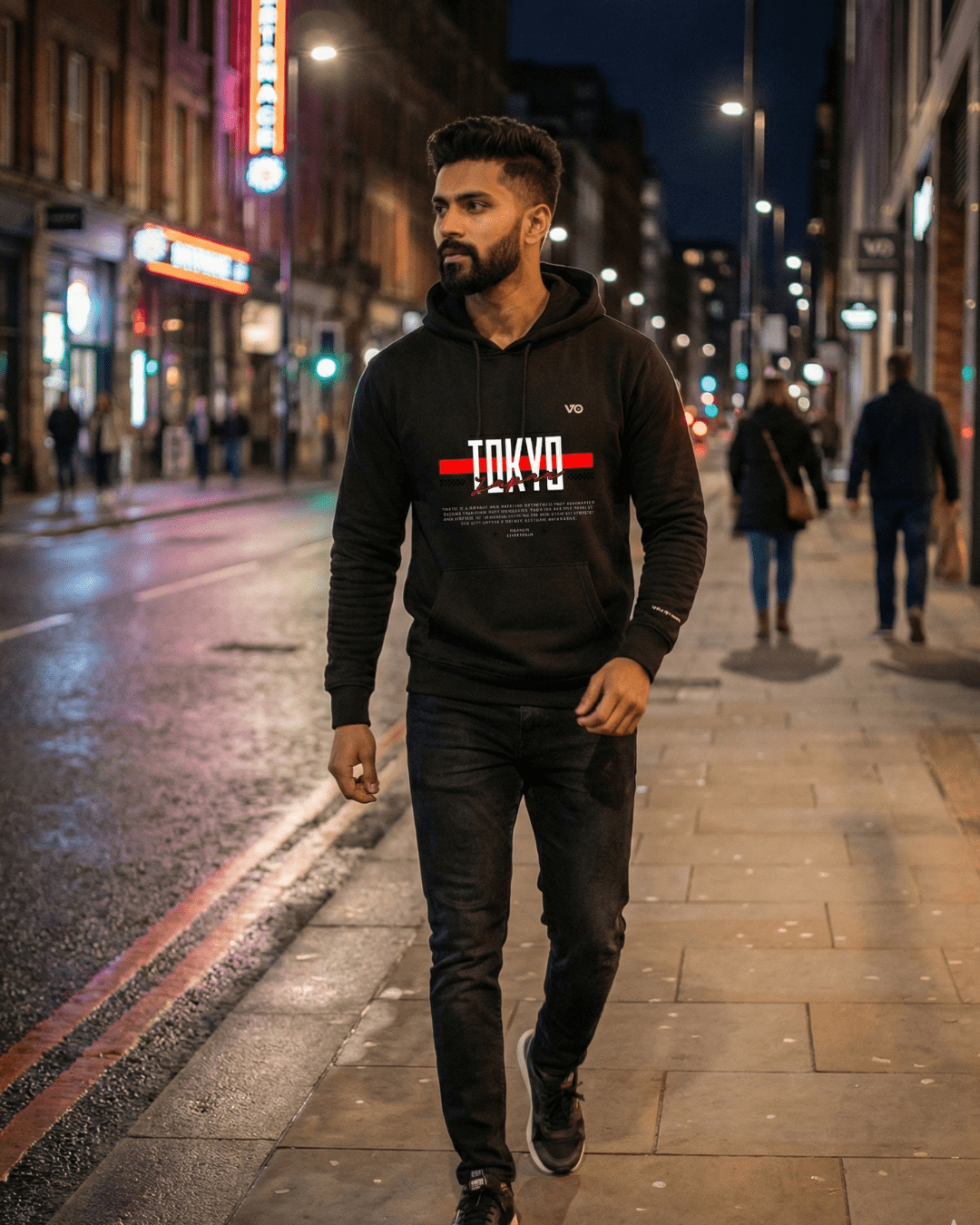 Tokyo Edition Hoodie (100% Cotton | 280 GSM | Streetwear Limited Drop) - VIBON Originals