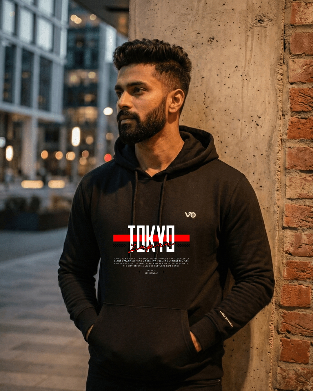 Tokyo Edition Hoodie (100% Cotton | 280 GSM | Streetwear Limited Drop) - VIBON Originals