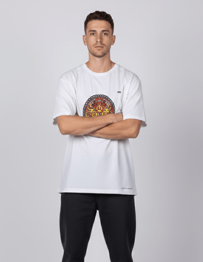 White Oversized Cotton T-Shirt - VIBON Originals
