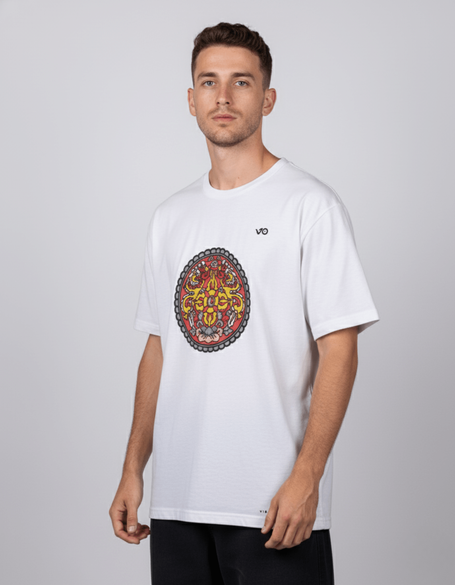 White Oversized Cotton T-Shirt - VIBON Originals